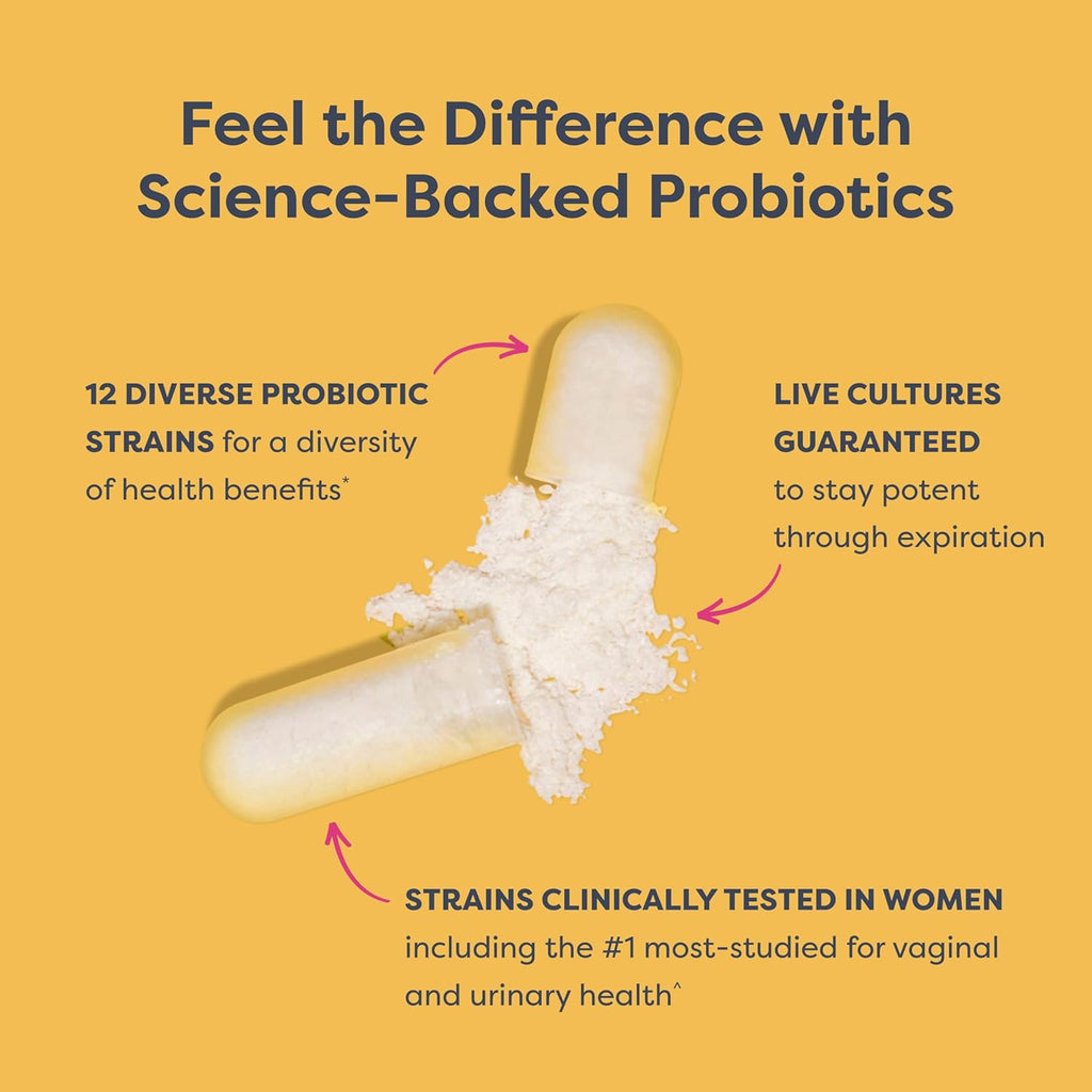 Renew Life Women's Probiotic Capsules, 50 Billion CFU Guaranteed, Supports pH Balance, Vaginal, Urinary, Digestive and Immune Health(2), L. Rhamnosus GG, Dairy, Soy and Gluten-Free, 60 Count