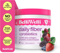 Fiber Supplement for Women & Men – Premium Daily Fiber Powder from Organic Acacia with Added Collagen, Electrolytes & Probiotics – No Bloat, Constipation & Gut Health Support (Wild Berry)