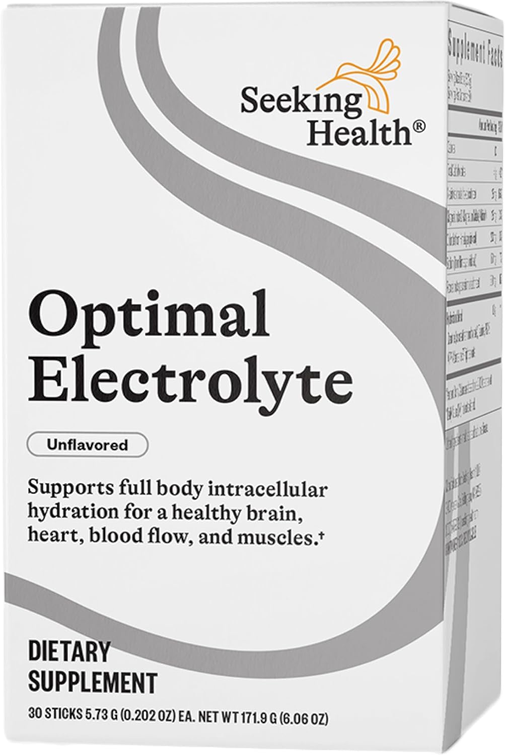 Seeking Health Optimal Electrolyte Sticks - Electrolyte Drink for Hydration, Heart & Muscle Recovery† Support - Supports Active Lifestyle - Vegan, Gluten-Free & Non-GMO - Unflavored, 30 Sticks
