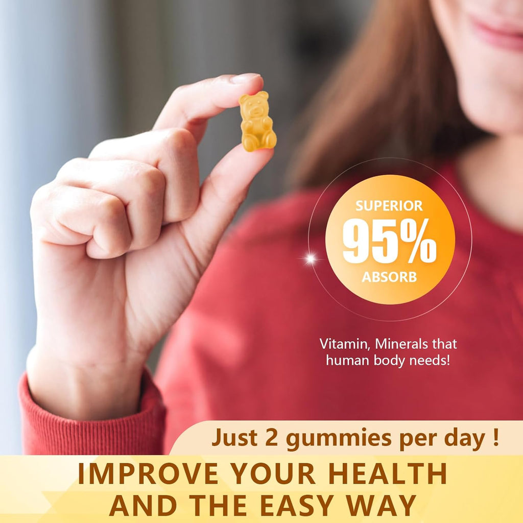 Calcium Magnesium Zinc with Vitamin D3 Supplement, Sugar Free Calcium Gummies for Women Men, High Absorption Zinc Gummies for Bone & Muscle & Immune Health, Vegan Mango Flavor - 60 Count