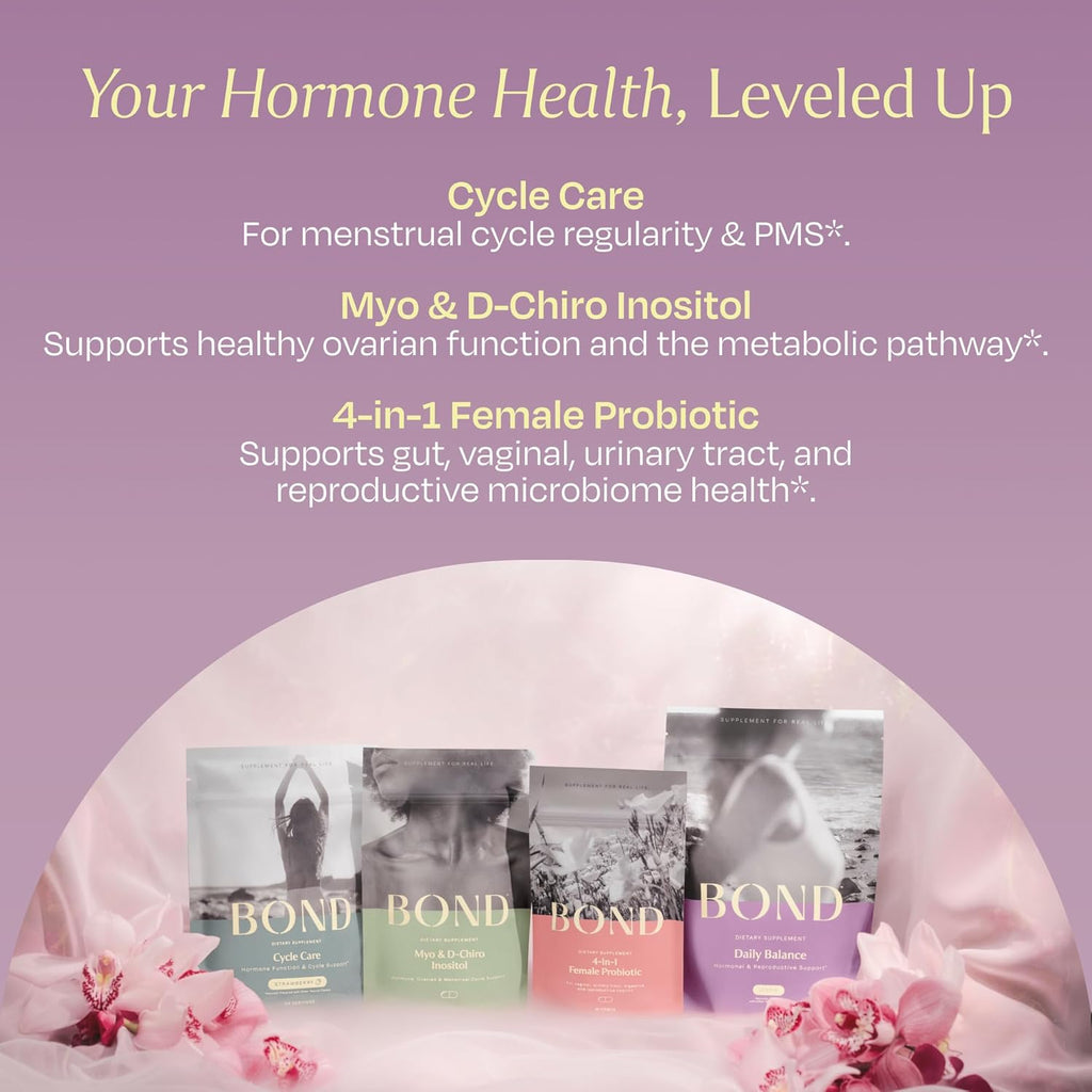 BOND Hormone Balance for Women - Daily Balance Multivitamin Drink w/Prenatal Vitamins for Hormone Harmony, Nutrient Levels, Mood - Folate, B6, B12, Probiotics, Inositol - Womens Multivitamin, 30 ct