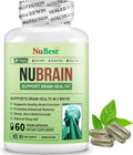 NuBrain Booster - Brain Supplement for Brain Booster, Memory, Focus & Clarity Support with St. John’s Wort, Ginkgo Biloba, Bacopa & More - Premium Nootropic Brain Supplement - 2 Pack