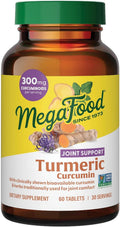 MegaFood Turmeric Curcumin Extra Strength - Joint Support Supplement - Turmeric Curcumin with Black Pepper & Boswellia Extract - Vegan - Made Without 9 Food Allergens - 60 Tabs (30 Servings)