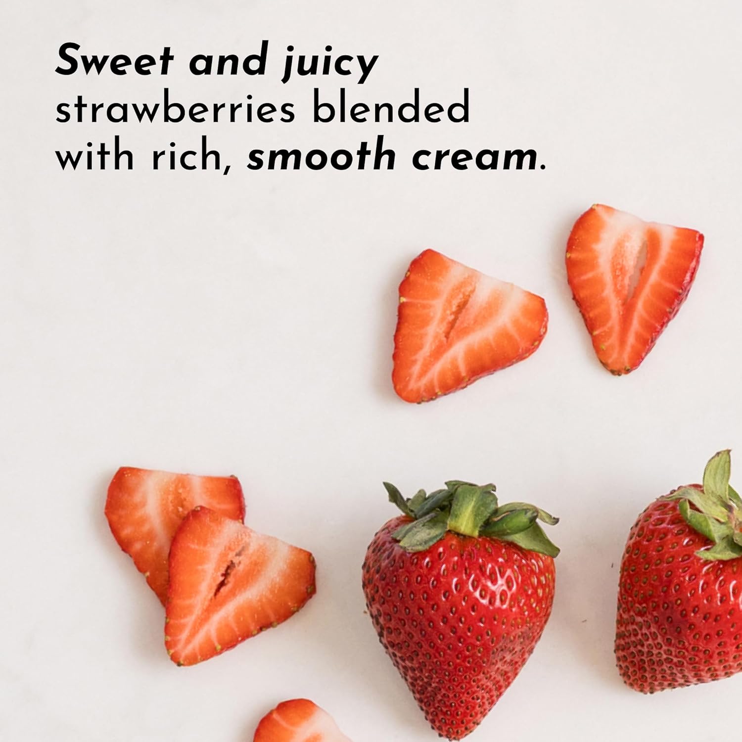 JUST INGREDIENTS Strawberries & Cream Protein Powder – 20-Serving Blend with 100% Grass-Fed Whey & Organic Plant Proteins – Real Strawberry Flavor – Supports Muscle Recovery, Energy*