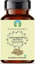 Ashwagandha Root Extract 500mg - 60 Vegetarian Capsules | Withania Somnifera Withanoloids | All Natural | 100% Vegan | Gluten-Free | GMP Certified