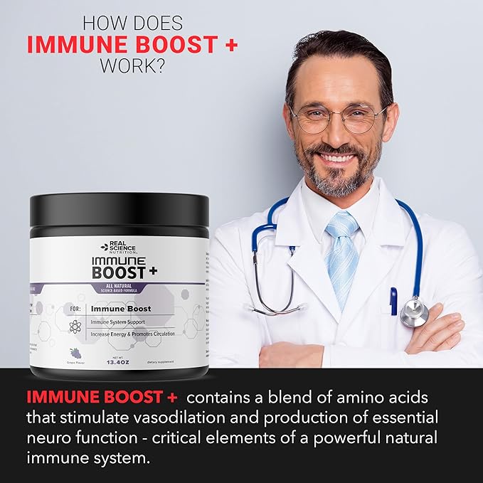Immune Boost Plus | Natural Immunity Formula, Boost Immune System Health and Wellness, More Powerful Than Elderberry, Zinc, Echinacea - in a Fast Acting Powder