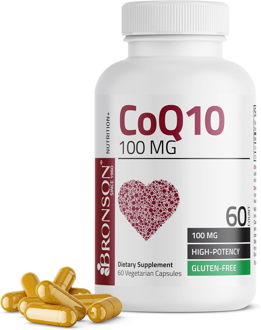 Bronson CoQ10 100 MG High Potency Cellular Energy Production, 60 Vegetarian Capsules