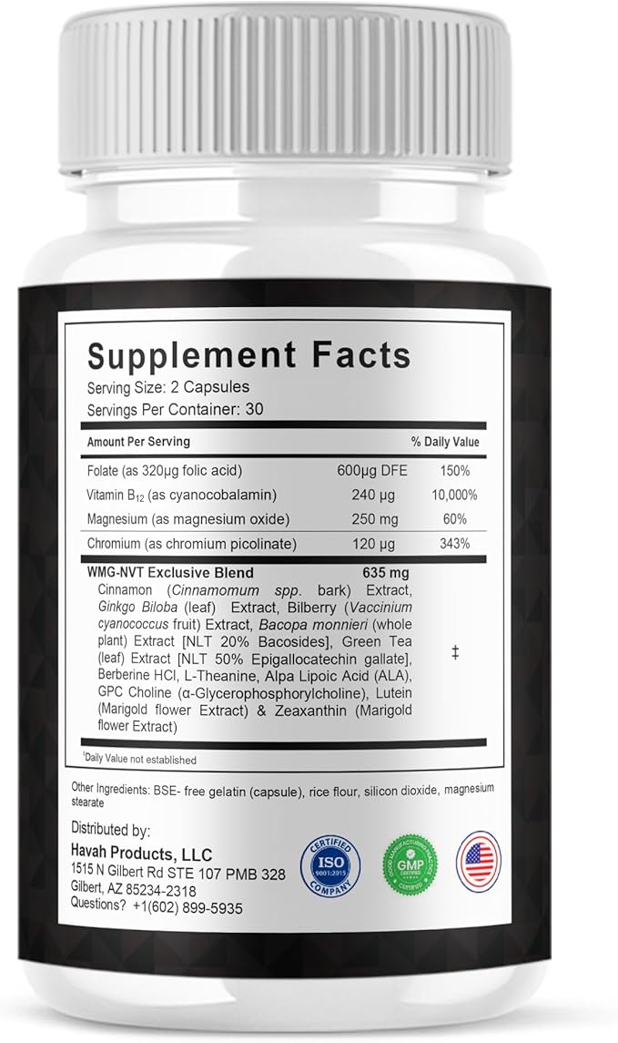 BLUE VIBE Mahgryn Advanced Maximum Strength Overall Health & Wellness Support Supplement, Mahgryn Premium All Natural Daily Health Management Support Formula Supplement (5 Pack - 300 Capsules)