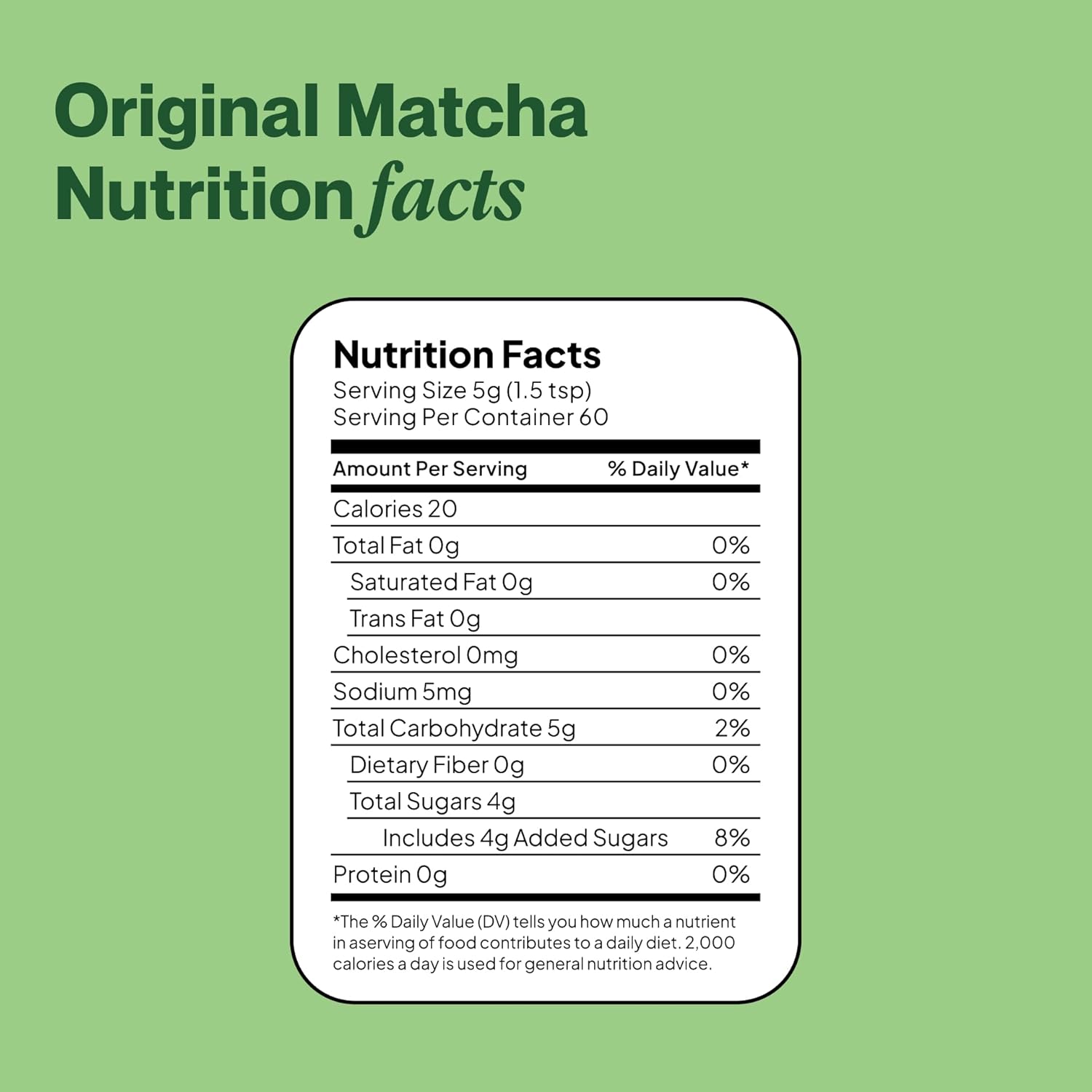 Morning Made Original Sweetened Matcha Powder | 8.46oz (240g) Resealable Tin | 60 Servings Premium Japanese Green Tea | Sweetened with Organic Sugar | Perfect for Lattes, Smoothies, and Baking | Rich in Antioxidants and Energy Boosting