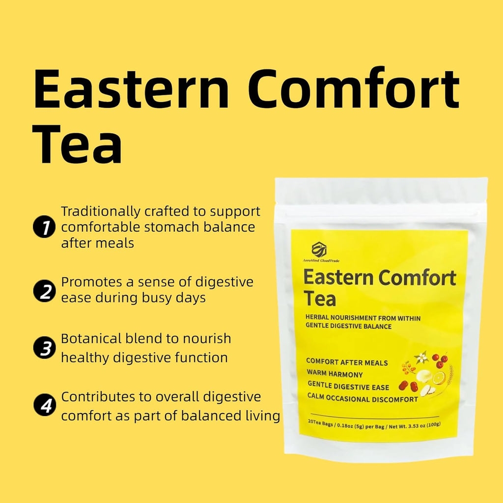 AeroMind CloudTrade Herbal Tea for Stomach Relief – Organic Ulcer Stomach Tea,Stomach Discomfort,Soothes Gastritis & Bloating,Ease Digestive, and Stomach Nourishing Tummy Tea,3.5oz (20 Bags)