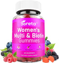 Women’s Multivitamin Gummies with Biotin 2,500 mcg – 15 Key Nutrients, Sugar-Free Mixed Berry, Pectin-Based, 60 Count