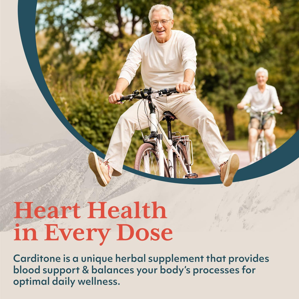 ruved Carditone - Natural Heart Health Supplement for Women & Men, BP Formula, Holistic Heart Support with Rauwolfia, Arjuna, Calcium, and Magnesium - 30 Vegetarian Caplets (Pack of 1)