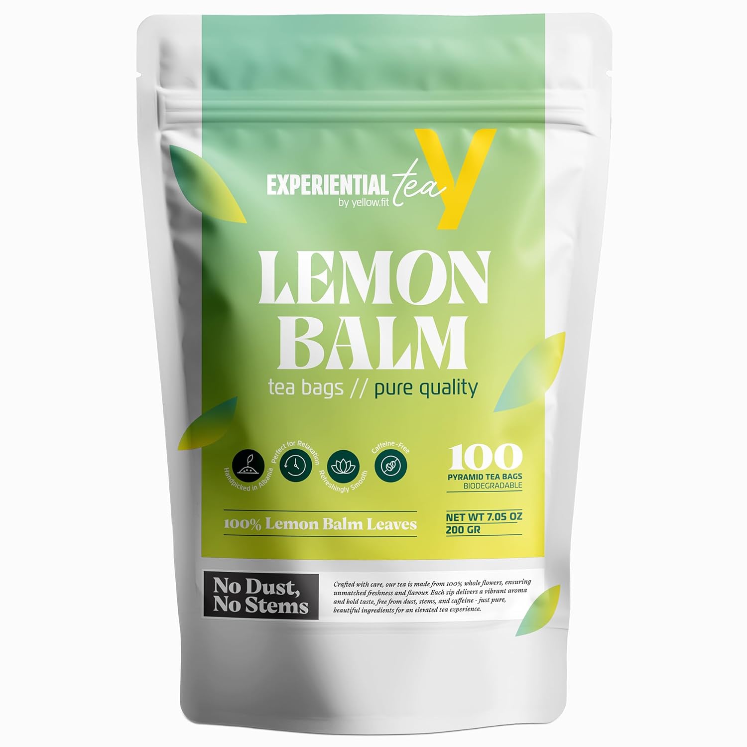 LEMON BALM, loose leaf 100 tea bags – THE HERBAL TREASURE OF ALBANIA