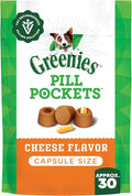 Greenies Pill Pockets for Dogs Large Size, Dog Treat Pouch for Capsule Medication, Cheese Flavor, 7.9 oz. Pouch
