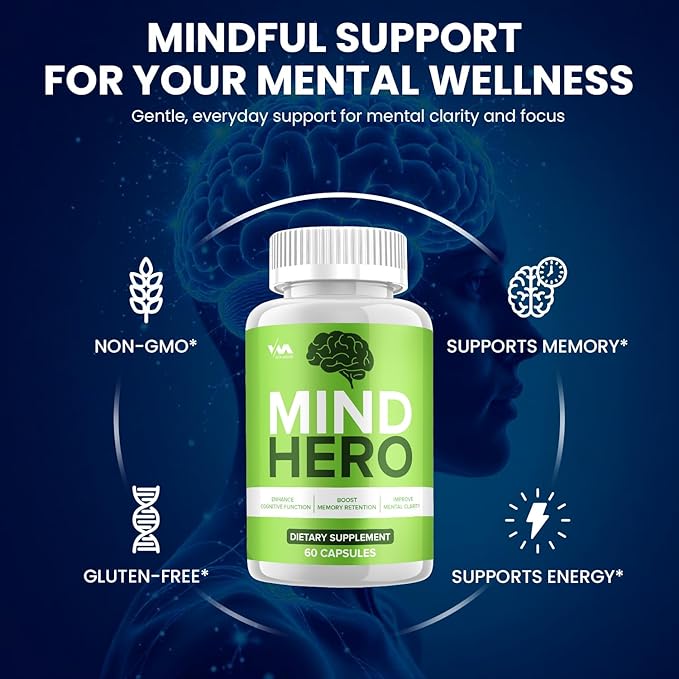 Vitamoon (5 Pack) Mind Hero Supplement Capsules – MindHero Nootropics Pills, Function Support and Reviews, 300 Capsules