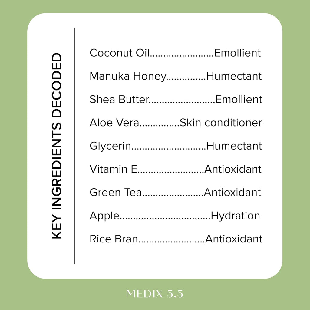 MEDIX Coconut Body Lotion + Manuka Honey Cream | Natural Coconut Oil Lotion For Women & Men | Moisturizer Cream Body Butter Skin Care Balm For Stretch Marks, Cellulite, & Dry Skin, 15 Fl Oz