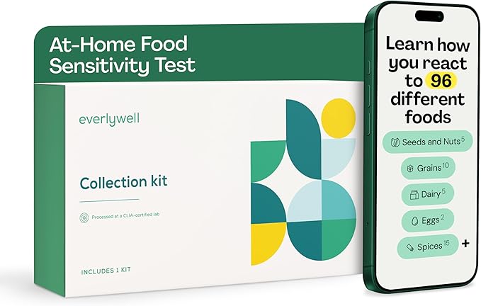 Everlywell Food Sensitivity Test - Learn How Your Body Responds to 96 Different Foods - at-Home Collection Kit - CLIA-Certified Labs - Ages 18 Plus