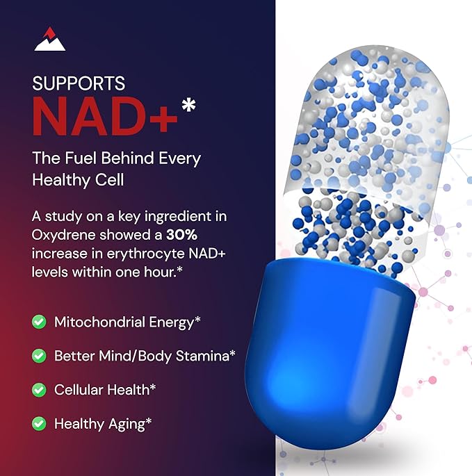 Novex Biotech Oxydrene NAD+ Enhancer - Natural Supplement Promoting Metabolism and Cardiovascular Support for Men and Women - (60 Capsules)