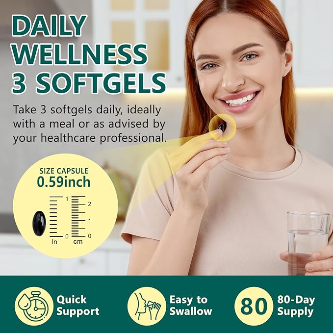 Lymphatic Support Supplement – Advanced Botanical Complex with Echinacea, Dandelion & Elderberry – Antioxidant-Rich Daily Wellness Formula – 240 Softgels