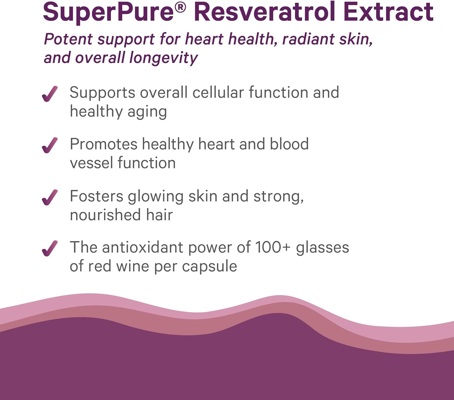 PURE SYNERGY SuperPure Resveratrol Extract | Organic Resveratrol Supplement | Antioxidant Trans-Resveratrol Extract with Grape Polyphenols | for Healthy Aging, Heart, and Skin Health (60 Capsules)
