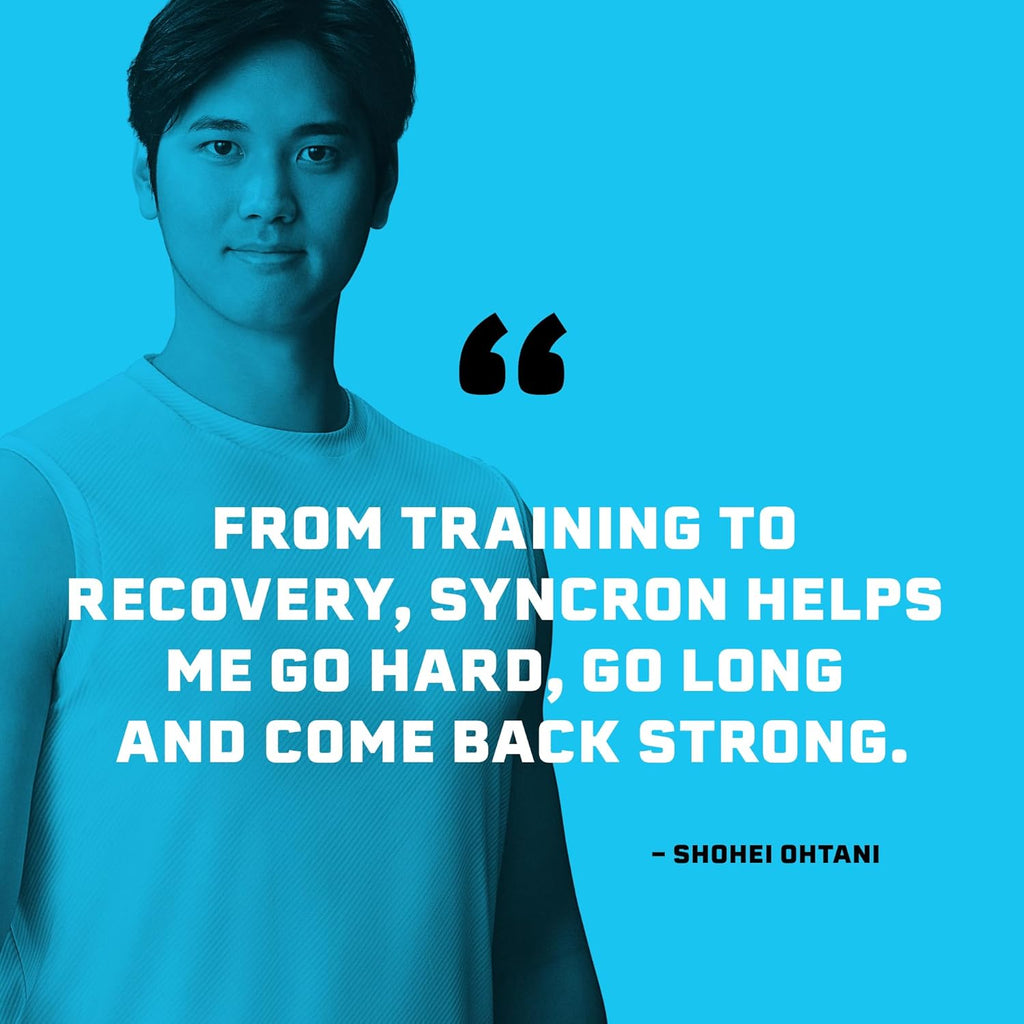 Syncron Pre Workout Sports Drink Endorsed by Shohei Ohtani, Aluminum Bottled, Sugar Free Pre Workout with L Arginine, L Citrulline & BCAAs, Pre Workout Energy Shot, Watermelon Kiwi, 6 Pack, 2 oz
