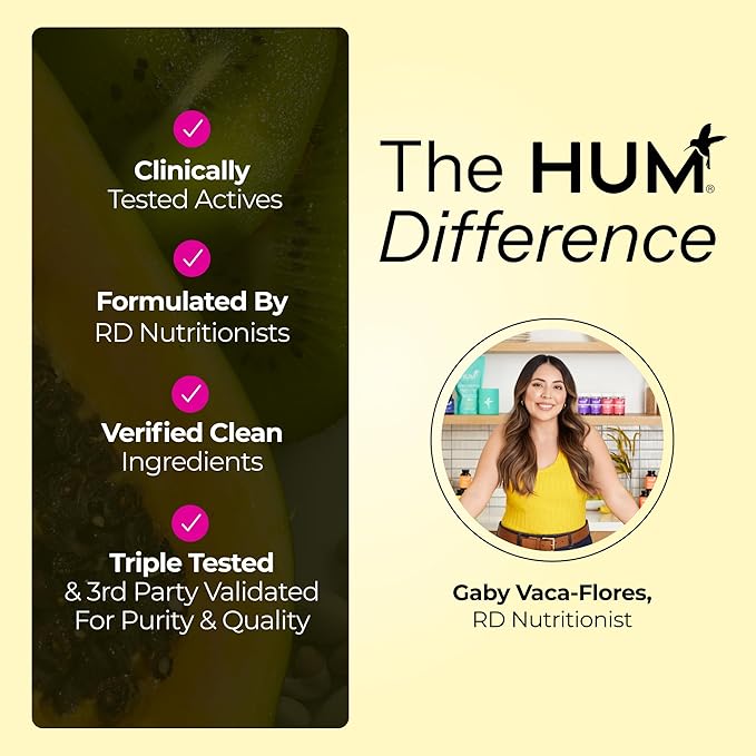 HUM Here Comes The Sun Immune Support Supplement with Vitamin D Supplements for Women and Men for a Healthy Immune System, D3 Vitamin Supports Bone Health, 30 Capsules