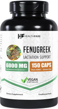 Fenugreek Supplement Capsules, 6000mg | 150 Veg Capsules | 100x Concentrated | Gluten-Free | Non-GMO | Made in USA