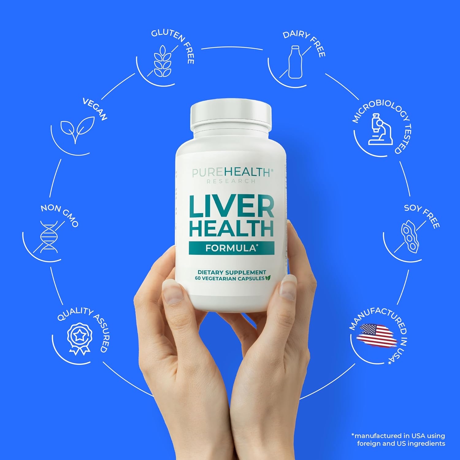 Liver Health Detox and Cleanse Supplement for Fatty Liver - Healthy Liver Blend with Artichoke Extract, Milk Thistle and Dandelion - Liver Support Support Supplements for Women & Men - 2 Bottles