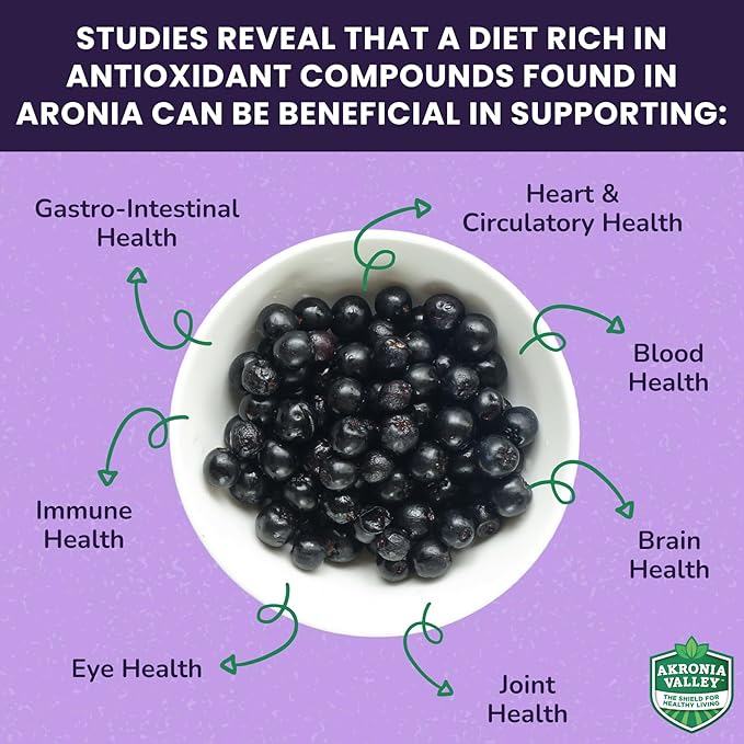 100% Aronia Berry Juice | 16 Fl Oz (Pack of 12) One Month Supply | Gluten Free Superfood Juice Drink