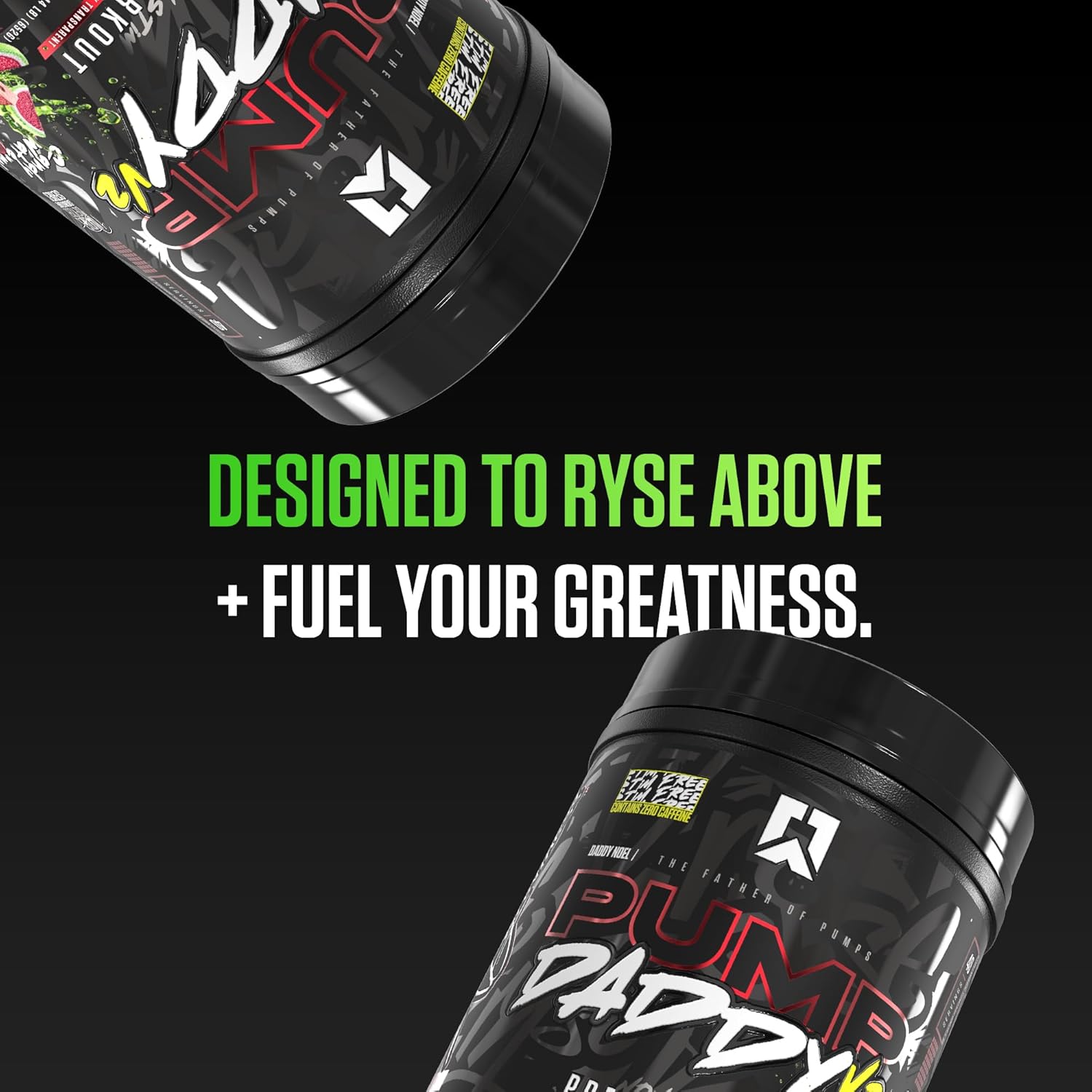 RYSE Pump Daddy V2 Pre Workout Powder - Noel Deyzel Signature - Candy Watermelon - Non-Stim Supplement with Citrulline, Creatine and Beta Alanine for Pumps, Endurance and Strength - 40 Servings