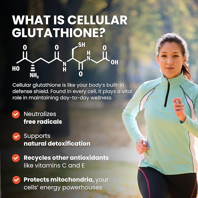 CONTINUAL - G Glyteine 400 mg Capsules | Cellular‑Enhancing Glutathione Supplement | Powerful Antioxidant Support | 30‑Day Supply (60 Capsules)