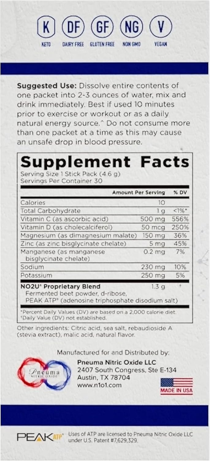 N.O. Beetz Nitric Oxide Supplement for Pre-Workout & Endurance | Beetroot, Peak ATP & Electrolytes for Energy & Hydration | Boosts Blood Flow & Muscle Recovery | No Mess, 30 Servings