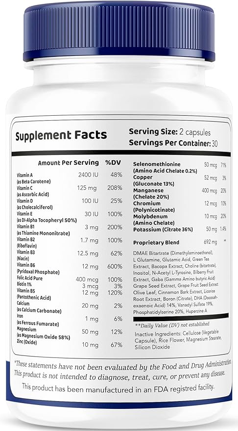 (2 Pack) Mindful Wellness Advanced Brain Savior Capsules, Official Mindful Wellness Supplement Pills, Mindful Wellness Support Capsules Premium Formula - All Natural Pills, 120 Capsules for 2 Months