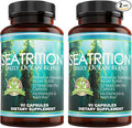Seatrition Immune Thyroid Support Pure 12 Whole Seaweed Plants Vegan Friendly (2 Month Supply) Natural Multi Vitamin Sea Minerals Wholefood Nutrition Supplement 90 Veg Capsules per Bottle (2 Pack)