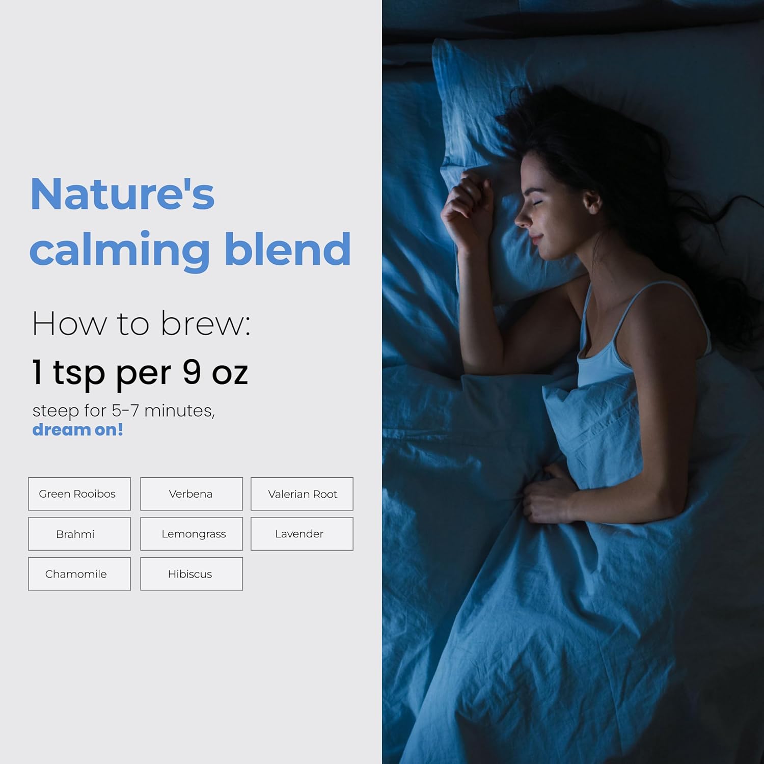 Michelle Peiret Sweet Dreams Sleep Tea Sleepy, Blend, Natural Bedtime Tea for Restful Nights, Raspberry Flavored, 15 Servings