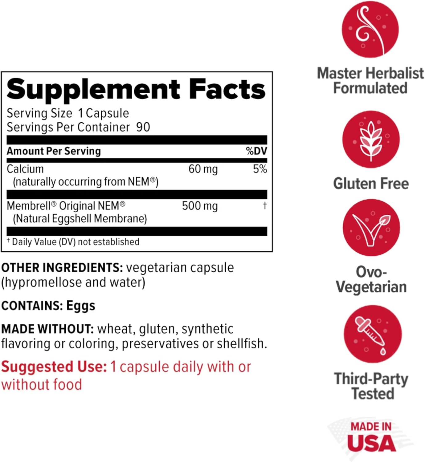 Redd Remedies, Joint Health Original, Helps Strengthen Connective Tissue and Cartilage, 90 Vegetarian Capsules