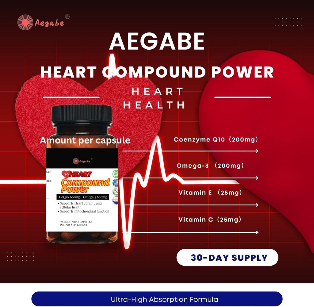 Coenzyme Q10 Supplement,Omega3 Supplement,Ultra High Absorption,with COQ10 and Omega3 400mg,4xutilization Rate,Enhancing Heart Health and Brain Health,for Cardiovascular,Energy,Cellular Health