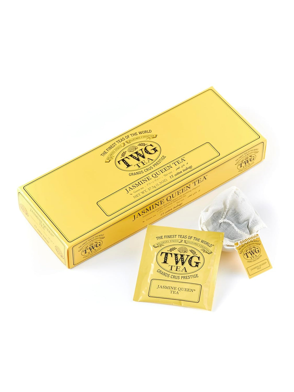 TWG Tea | Jasmine Queen Tea | Green Tea | Sweet Lemon & Rose | 15 Hand Sewn Cotton Teabags | Gift Set