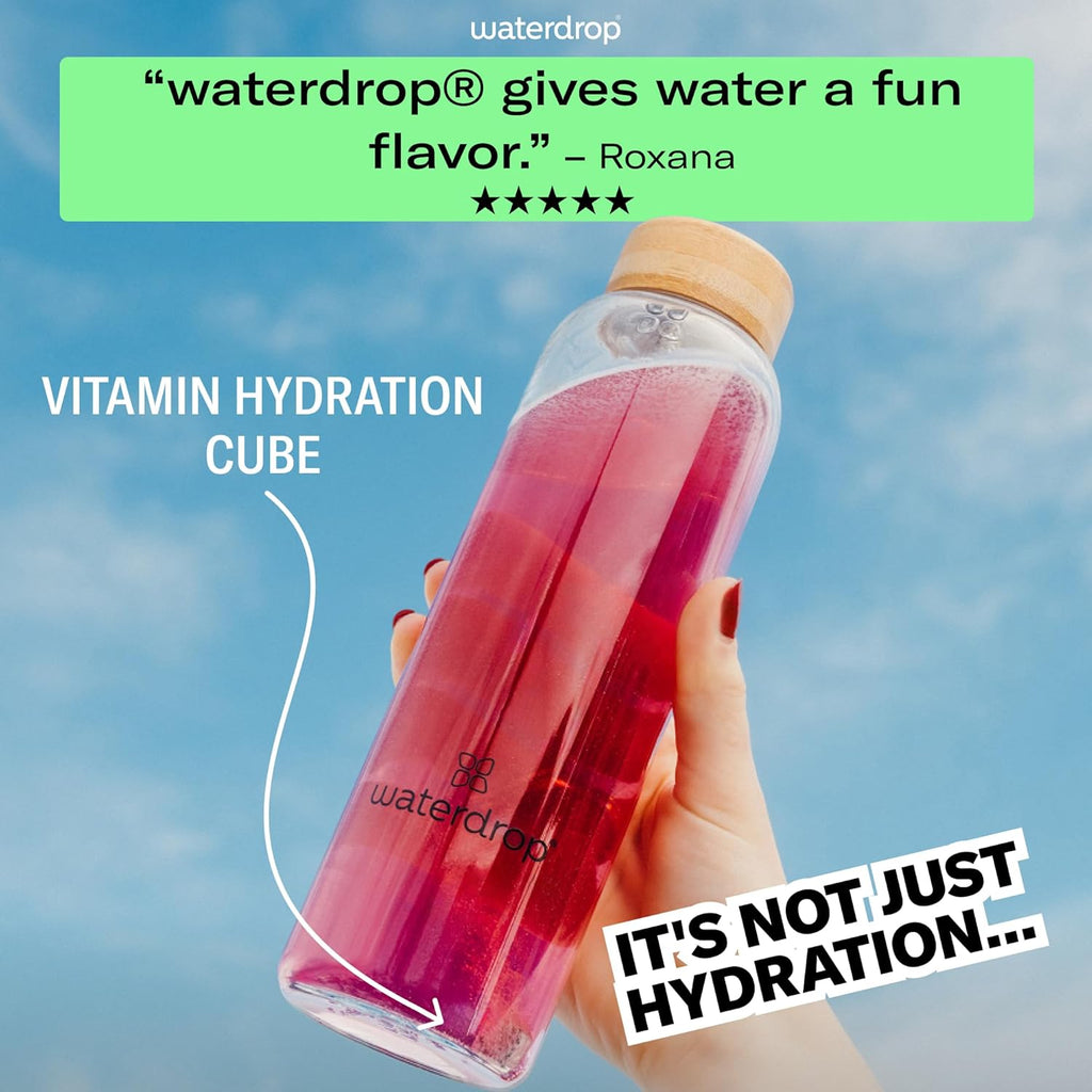 Waterdrop Hydration Cubes With Vitamin C, B Vitamins and Electrolytes, 4 Flavor Electrolyte Variety Pack, Flavored Water Enhancer Cubes for Still & Sparkling Water, Low Calorie, Sugar Free, 48 Count