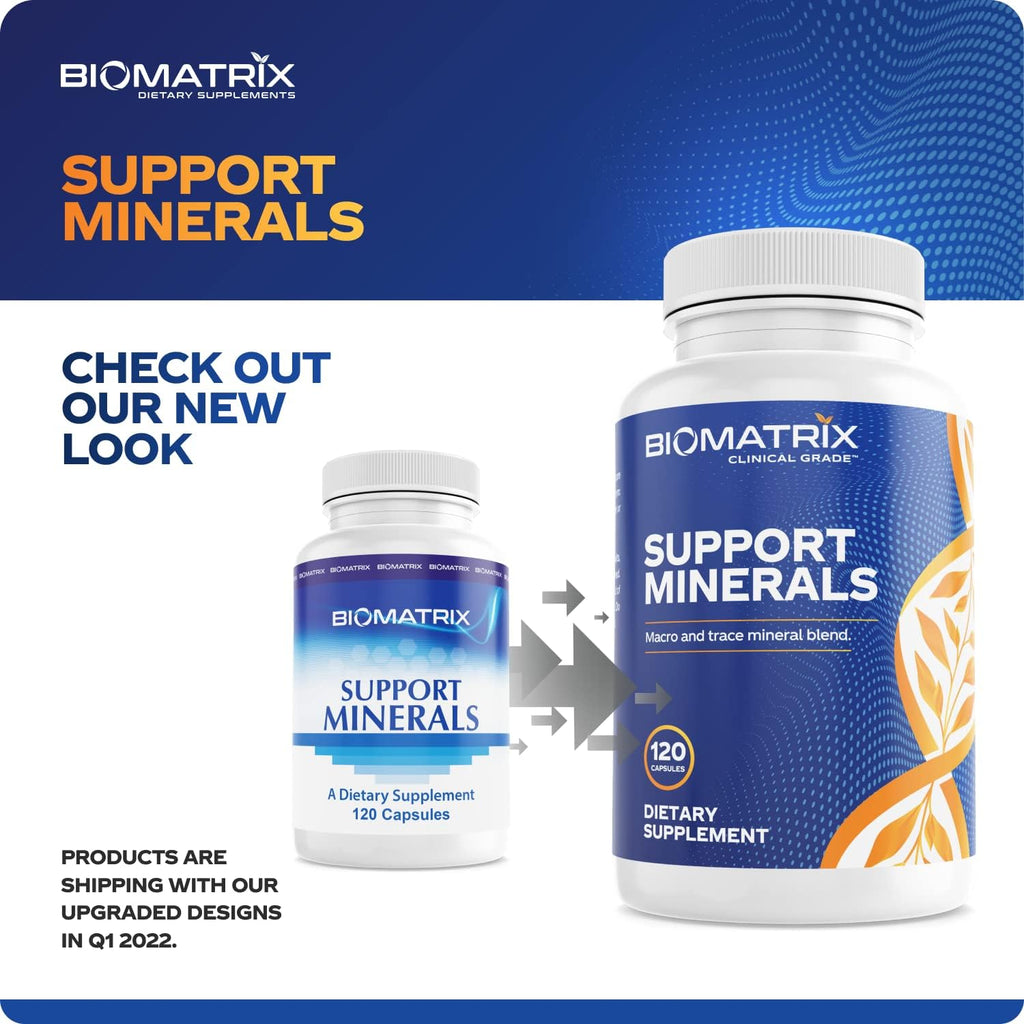 BioMatrix Mineral Supplement for Men and Women, Chelated Minerals | Iron-Free, Calcium, Magnesium, Copper, Zinc, Vitamin D, Iodine | Veggie Caps, 30-Day Supply