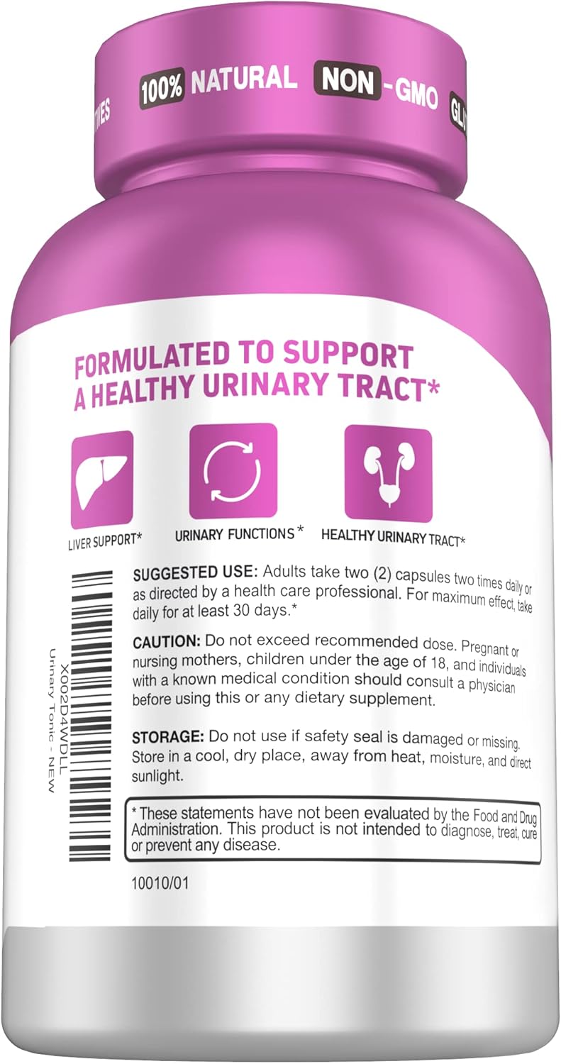 Herbtonics Fast Acting Urinary Tract Cleanse Treatment | Formula UTI with 36 mg PAC | Medical-Grade Cranberry Supplement for Urinary Tract Support (60 Count (Pack of 2))