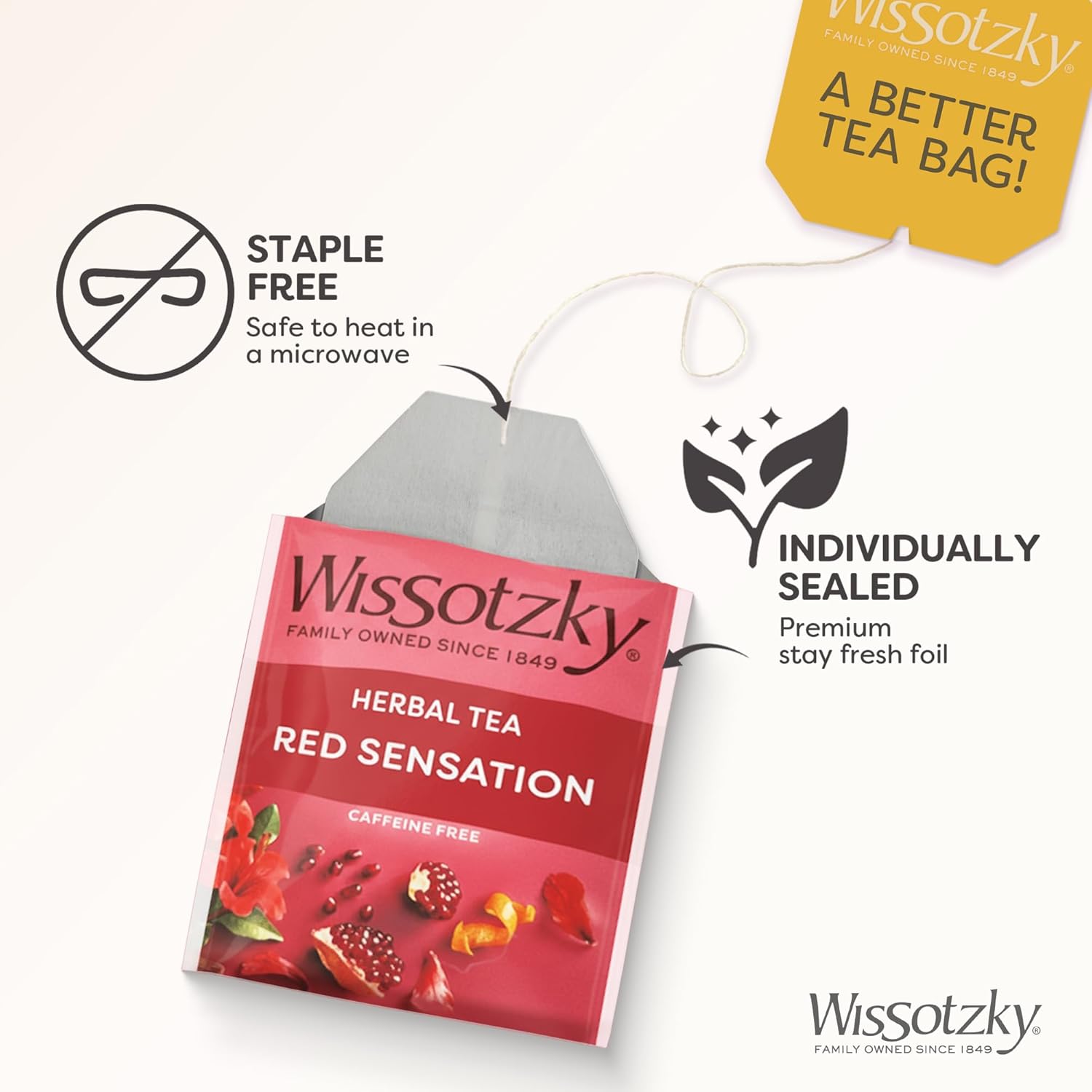 Wissotzky Herbal Tea Variety Pack Sampler (42 Tea Bags) in a Premium Reusable Gift Box | Caffeine-Free | 6 Exciting Flavors | Individually Wrapped Tea Bags | Ideal Present for Thanksgiving, Holiday & Corporate Gifting | Magnetic Closure Box | Kosher