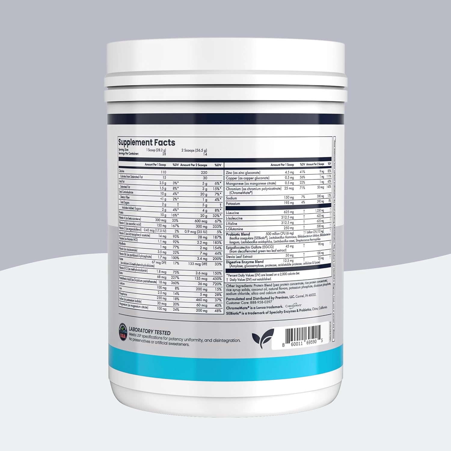 Nourify Plus Plant-Based Protein Shake - All Natural Vegan Protein Powder, High Protein & Low Sugar, Gluten Free, Soy Free & Dairy Free, Vanilla Protein Powder (27.7 oz)