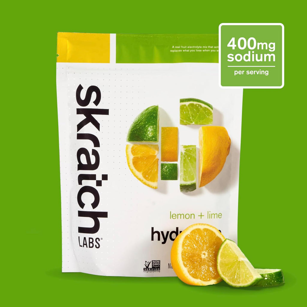 Skratch Labs Hydration Powder | Sport Drink Mix | Electrolytes Powder for Exercise, Endurance, and Performance | Lemon + Lime | 20 Servings | Non-GMO, Vegan, Kosher