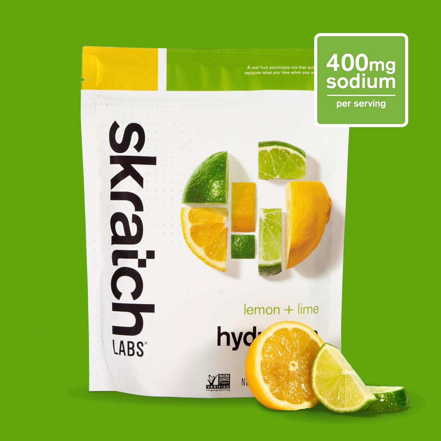 Skratch Labs Hydration Powder | Sport Drink Mix | Electrolytes Powder for Exercise, Endurance, and Performance | Lemon + Lime | 20 Servings | Non-GMO, Vegan, Kosher