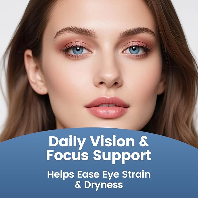 VisioVance 15 in 1 Advanced Eye Formula, Neurobella Eye Supplement with Lutein, Zinc, Luteolin, Zeaxanthin & Bilberry Extract, 60 Capsules (1)