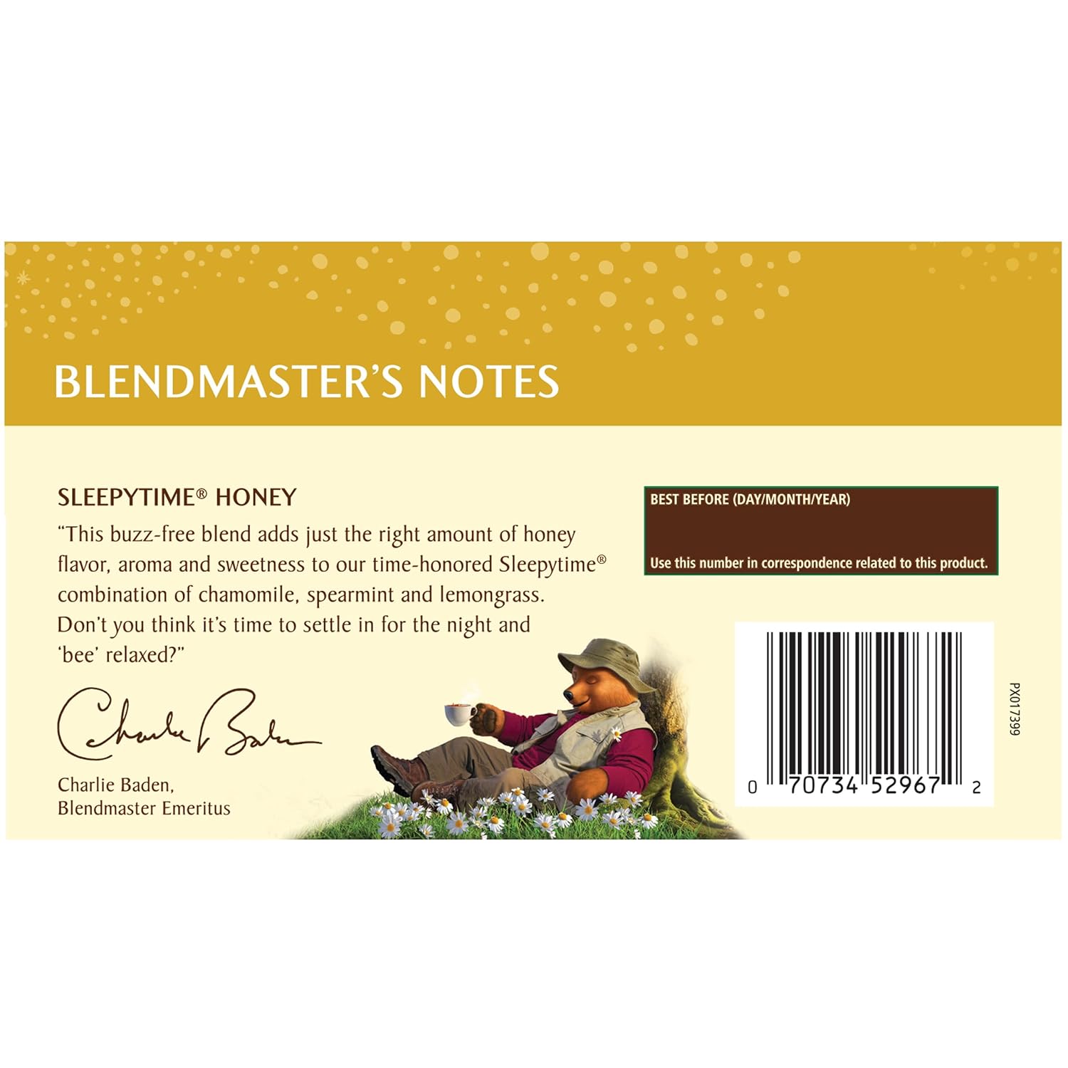 Celestial Seasonings Sleepytime Herbal Tea, Honey, Caffeine Free Sleep Tea, 20 Tea Bags Per Box (Pack of 6)