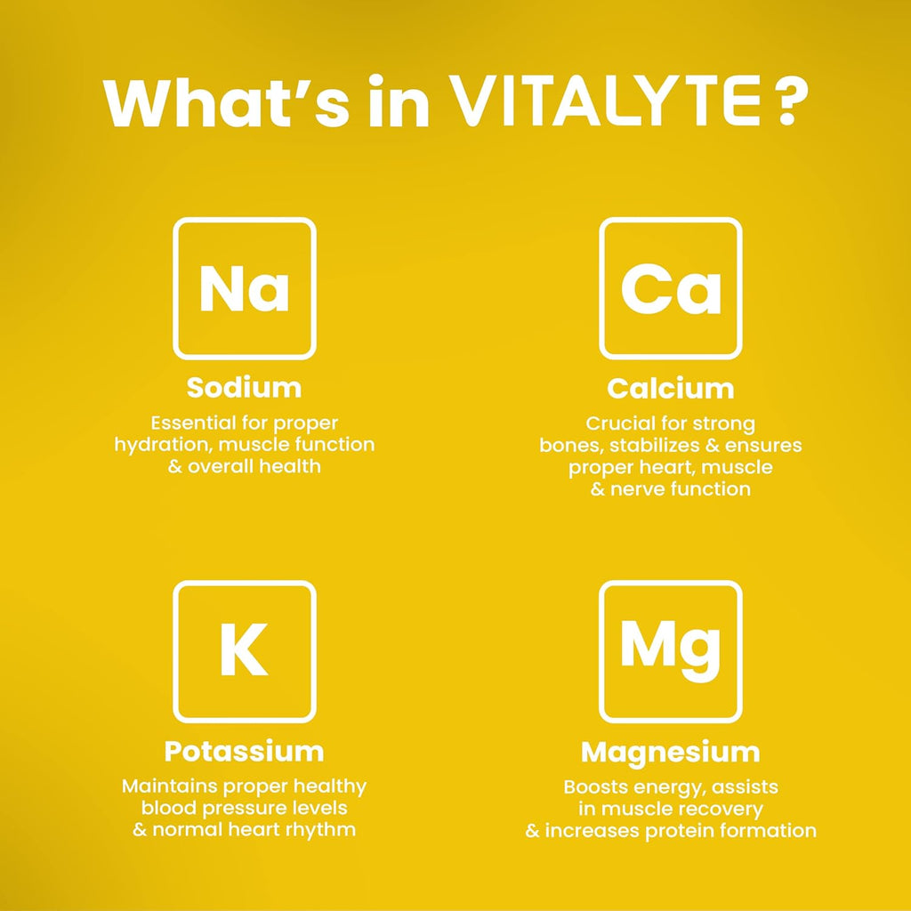 Vitalyte Electrolytes Packets Isotonic Sports Drink | Electrolytes Powder Packets Sports Nutrition Electrolyte Replacement Drinks Dehydration Relief Packets