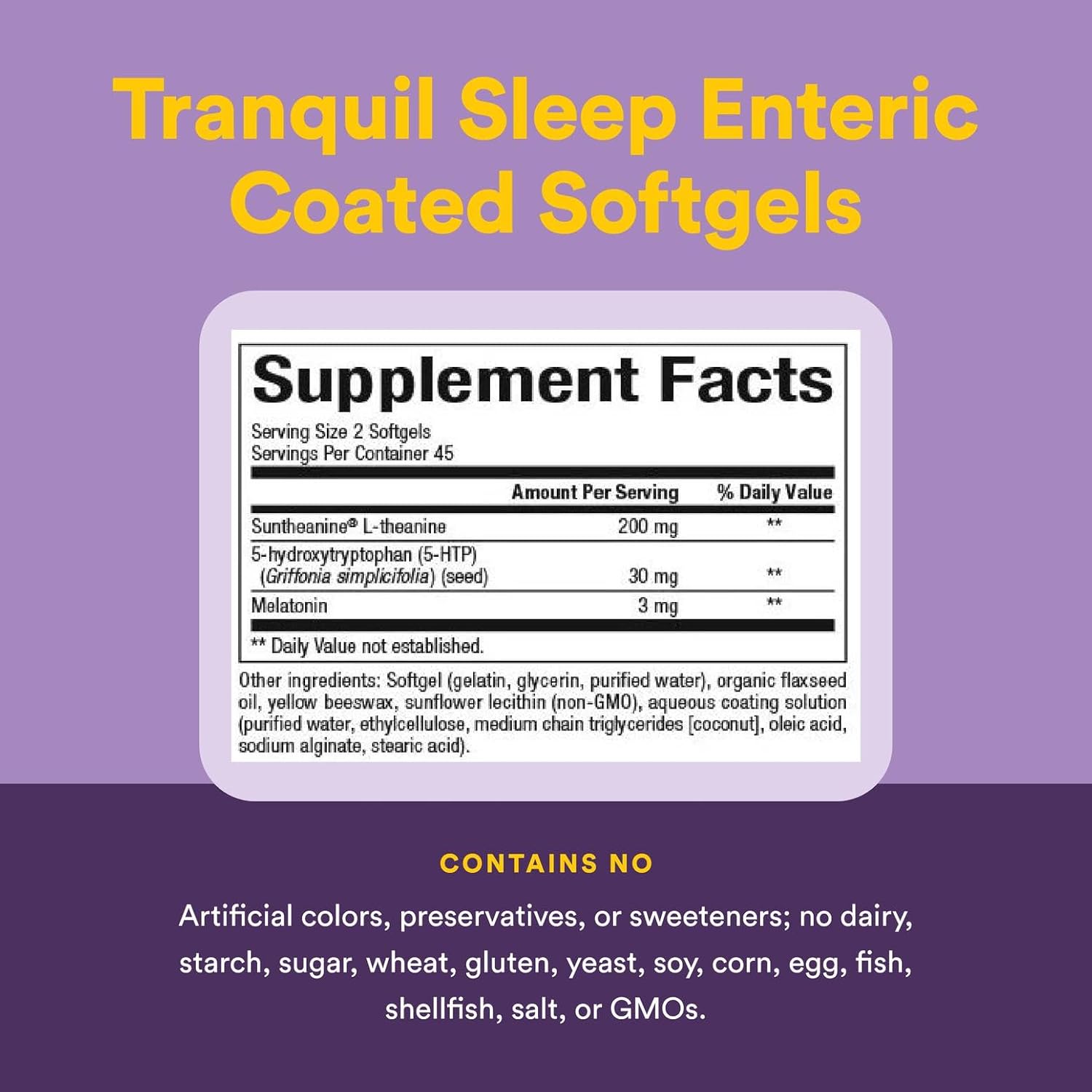 Stress-Relax Tranquil Sleep by Natural Factors, Sleep Aid with Suntheanine L-Theanine, 5-HTP, Melatonin, 90 Softgels