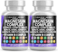 Clean Nutraceuticals Magnesium Complex with Magnesium Glycinate Citrate Malate Oxide Taurate Aspartate Orotate & Mag Chloride, Zinc Copper Manganese (90 Count (Pack of 2))